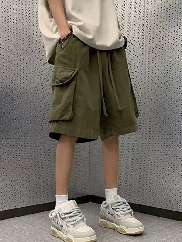 Pantalones cortos con bolsillo cargo para hombre-1