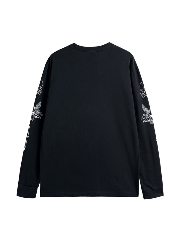 Camiseta de manga larga con estampado callejero para hombre-1