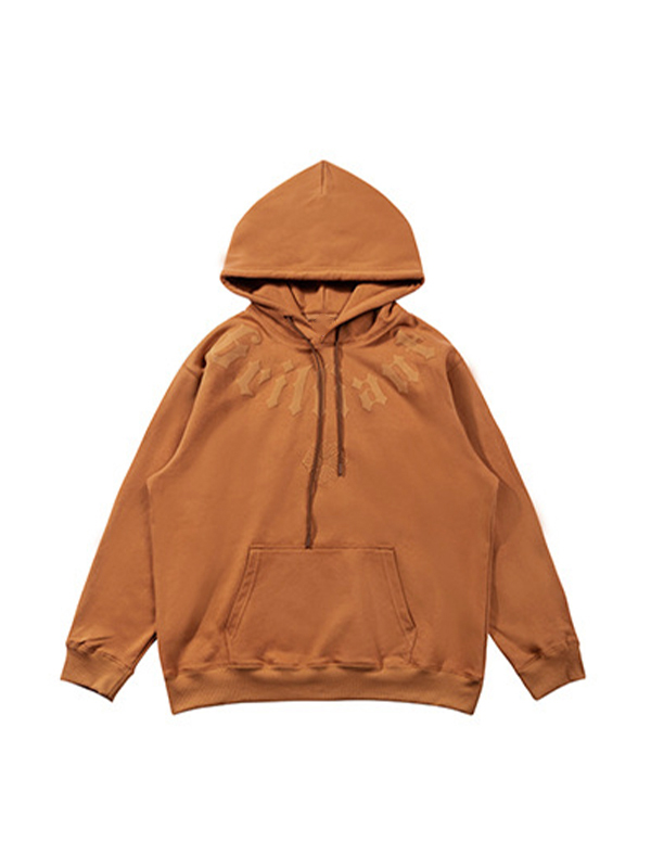 Sudadera con capucha extragrande con cordón y bolsillo canguro con estampado callejero para hombre-3