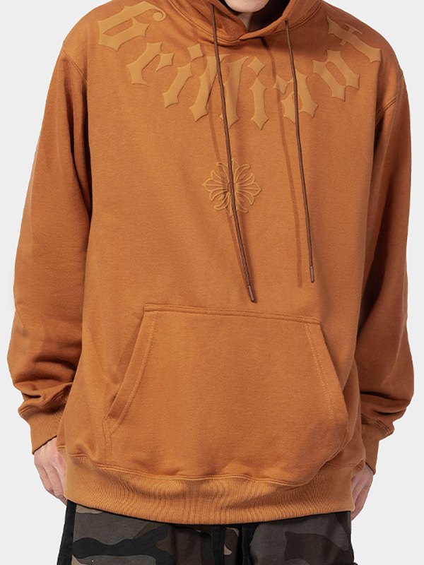 Sudadera con capucha extragrande con cordón y bolsillo canguro con estampado callejero para hombre-1