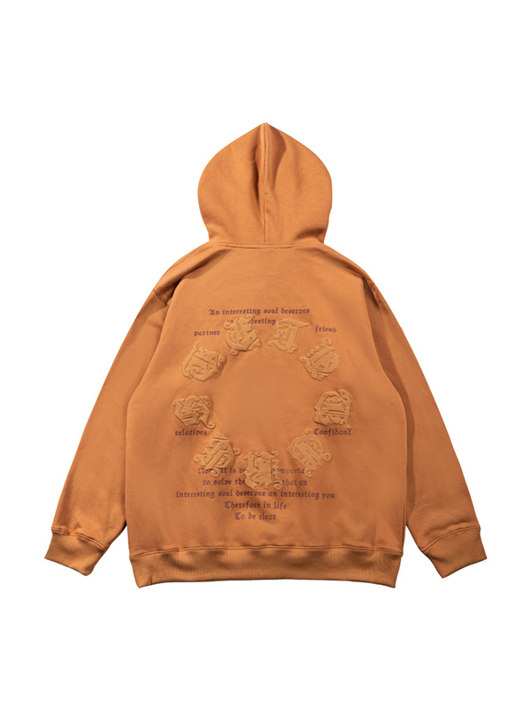 Sudadera con capucha extragrande con cordón y bolsillo canguro con estampado callejero para hombre-4