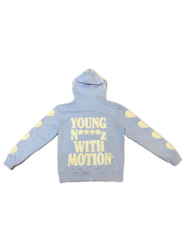 Sudadera con capucha extragrande con estampado de corazones y letras Hip Pop para hombre-1