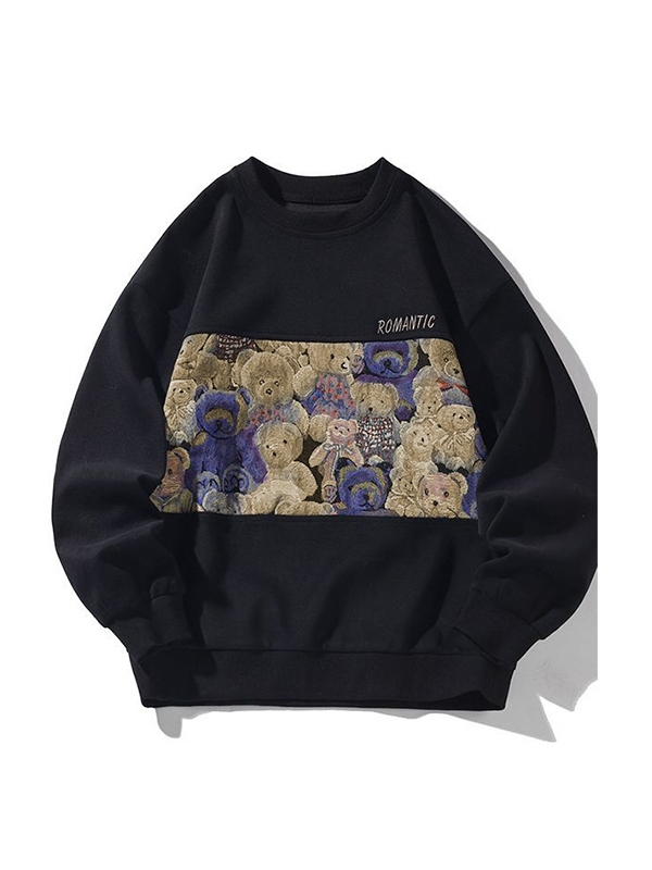 Sudadera con estampado de oso para hombre-3
