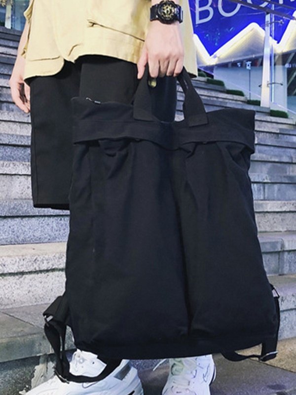 Mochila grande vintage de lona-2