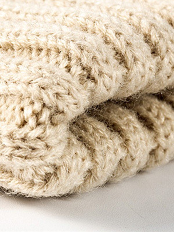 Gorro tejido con pompón de leopardo-1