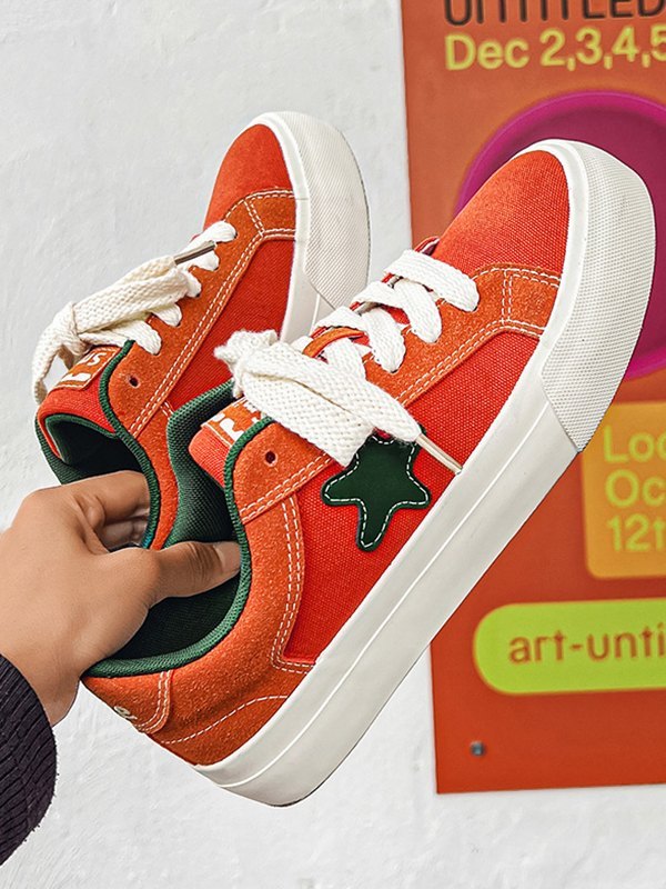 Zapatillas de hombre con parche de estrella en contraste-2
