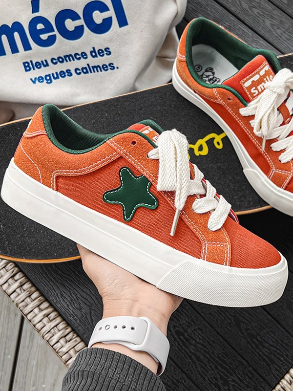 Zapatillas de hombre con parche de estrella en contraste-5