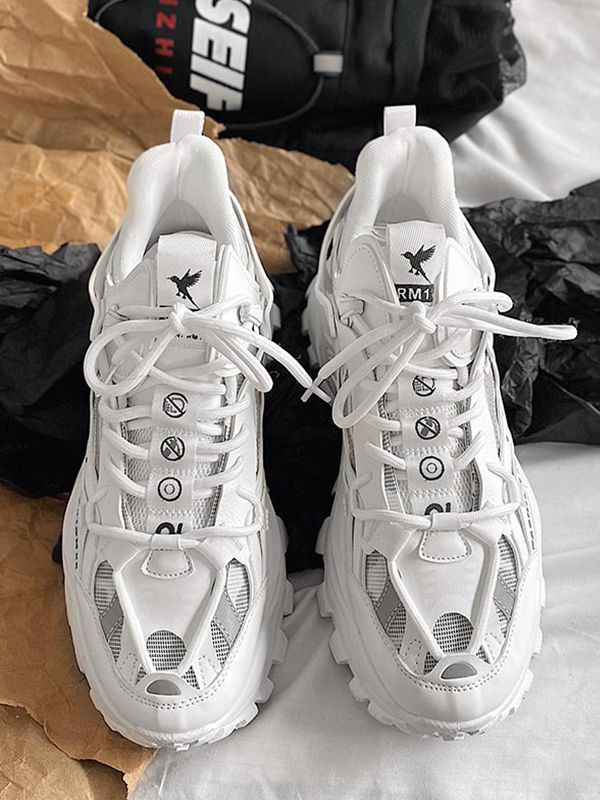 Zapatillas de deporte con plataforma de malla para hombre-1