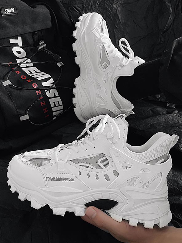 Zapatillas de deporte con plataforma de malla para hombre-2