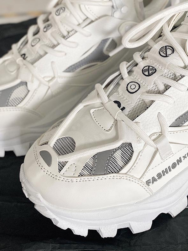 Zapatillas de deporte con plataforma de malla para hombre-5